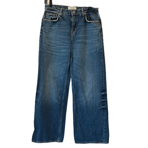 Reformation Cary Low Rise Slouchy Wide Leg Denim Jeans, Size 27